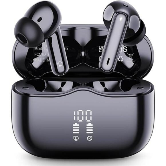 Wireless earbuds Bluetooth 5.4 deep bass noise canceling mic LED waterproof - Picture 7 of 7